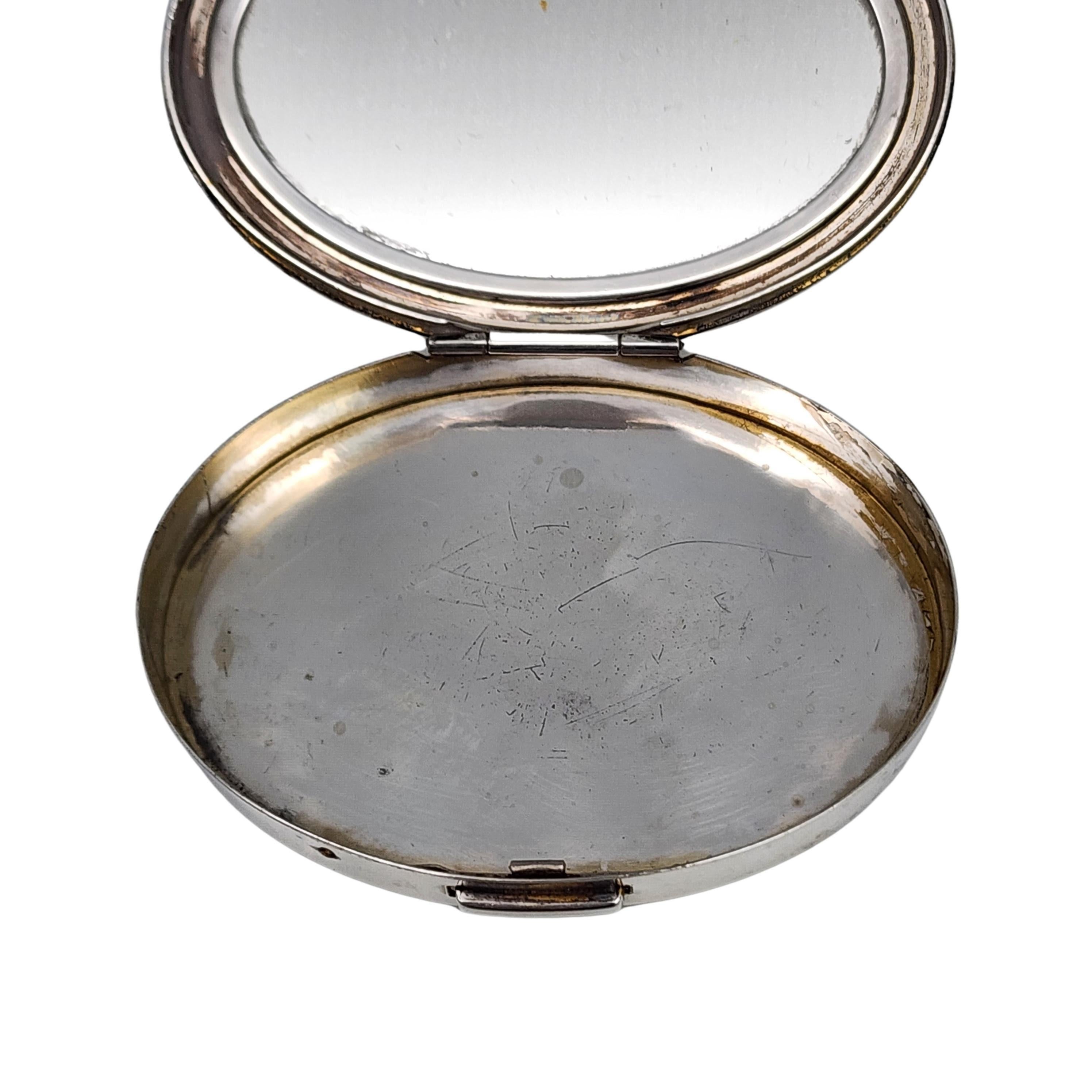 Dunhill Sterling Silver Oval Mirror Compact #16887 For Sale 1