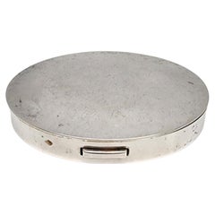 Dunhill Sterling Silver Oval Mirror Compact #16887