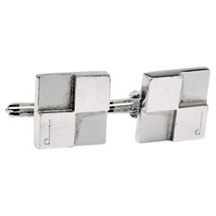 Dunhill Sterling Silver Square Cufflinks