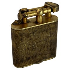 Dunhill Art Deco Unique Crocodile Skin Petrol Cigarette Lighter