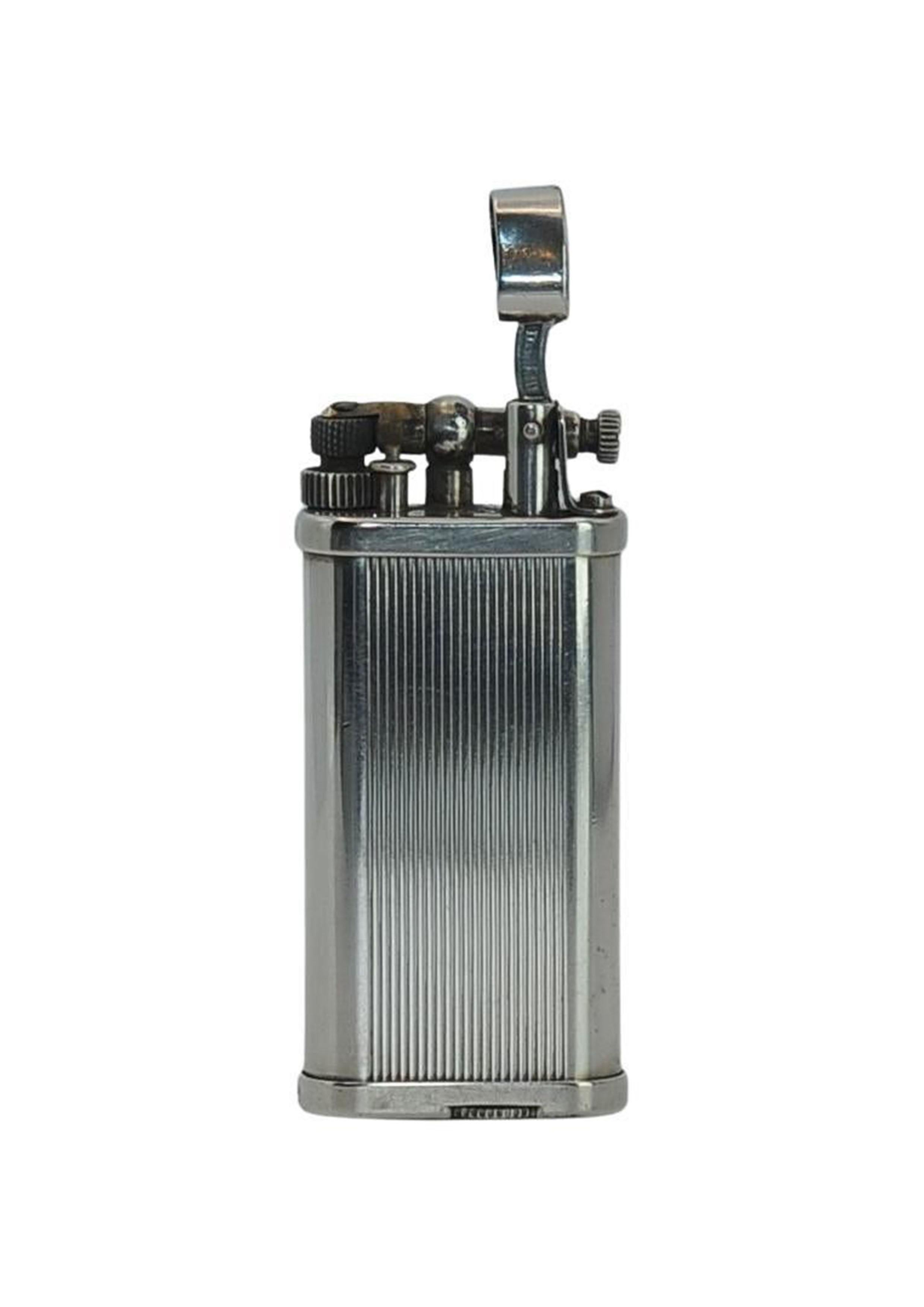 Dunhill Unique Silver Plated Lift Arm Cigarette Lighter With Dunhill Box (Accendisigari a braccio sollevabile placcato in argento con scatola Dunhill) in vendita 6