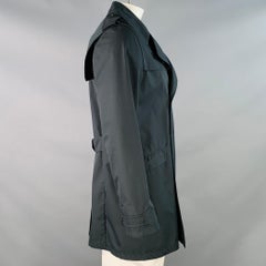 DUNHILL Vintage FW09 Size 42 Black Double Breasted Trenchcoat