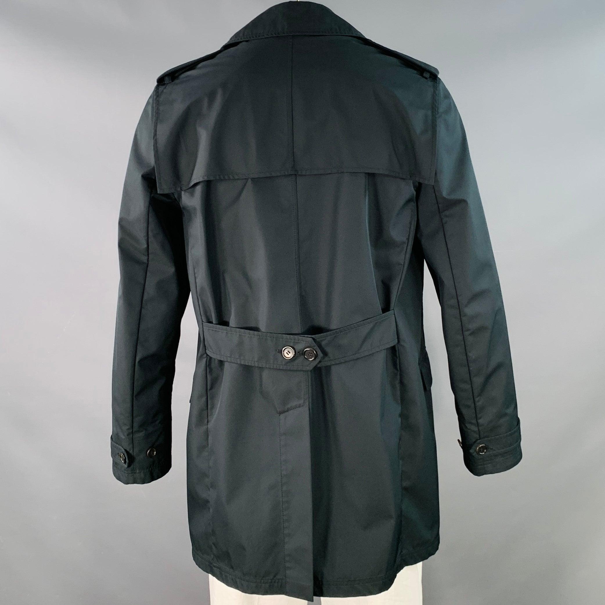 Nero DUNHILL Vintage FW09 Taglia 42 Trench nero doppiopetto in vendita