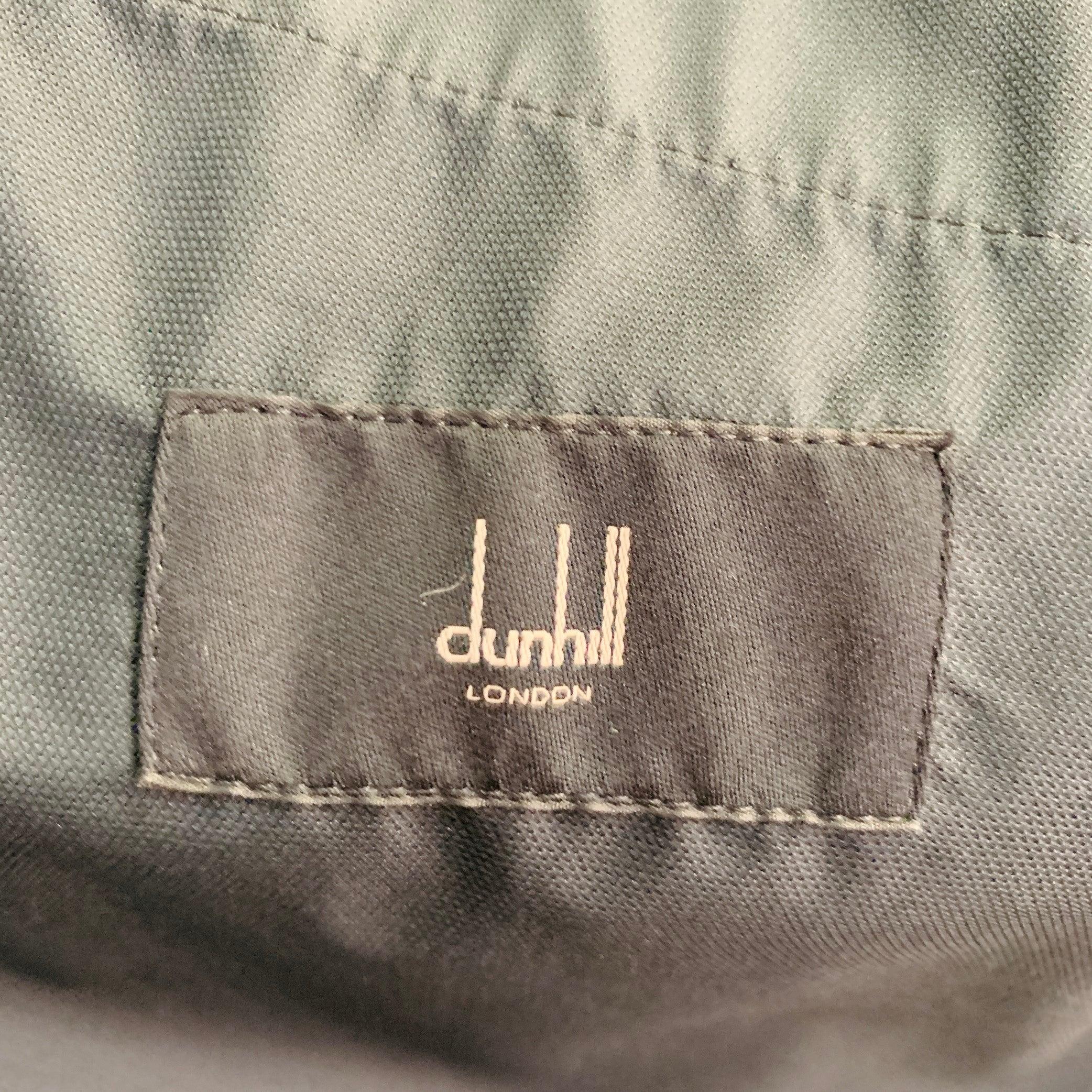 Uomo DUNHILL Vintage FW09 Taglia 42 Trench nero doppiopetto in vendita