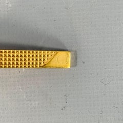 Pasador de Corbata DUNHILL Vintage One Size Metal Dorado en Relieve