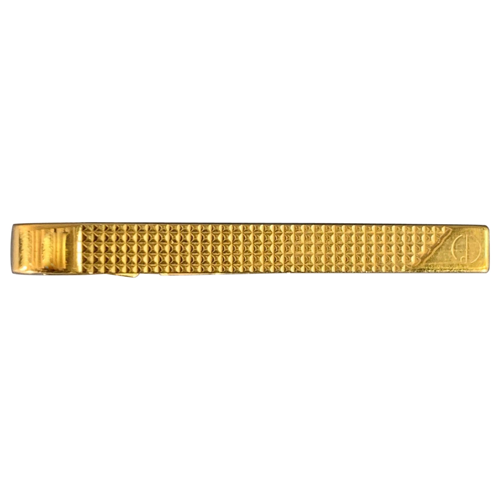 Clip de cravate en métal gaufré doré Vintage By One Size