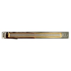 DUNHILL Vintage Silver Gold Metal Tie Clip