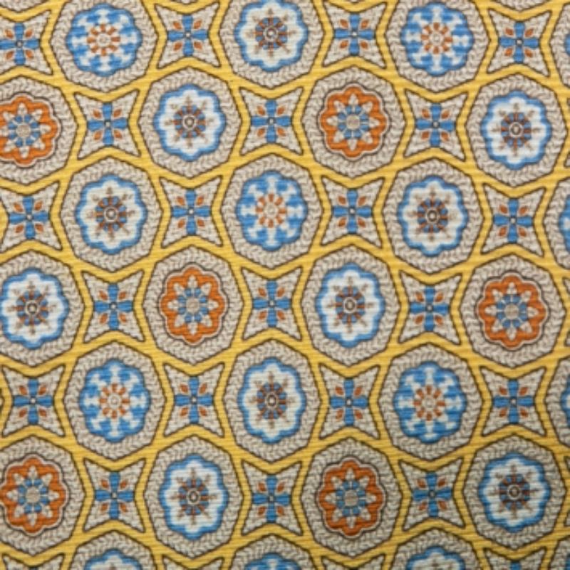 Dunhill Cravate en soie jaune à motif floral Bon état - En vente à Dubai, Al Qouz 2