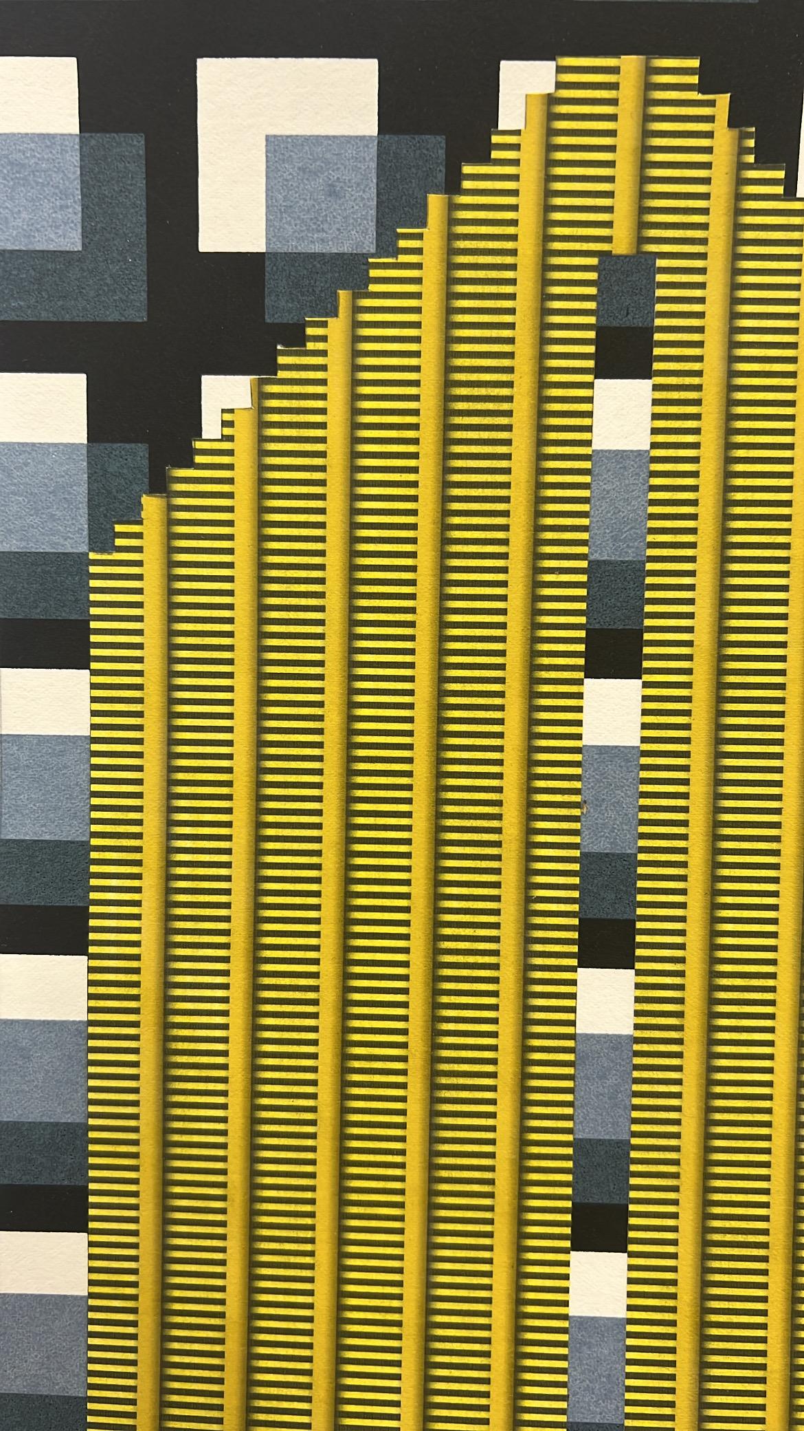 Ukrainian conceptual artist Dunja Jankovic focuses her work on screen printing, which serves as her primary method of production. She begins with paper that has been treated with wax, using this medium to create prints by applying ink manually, one