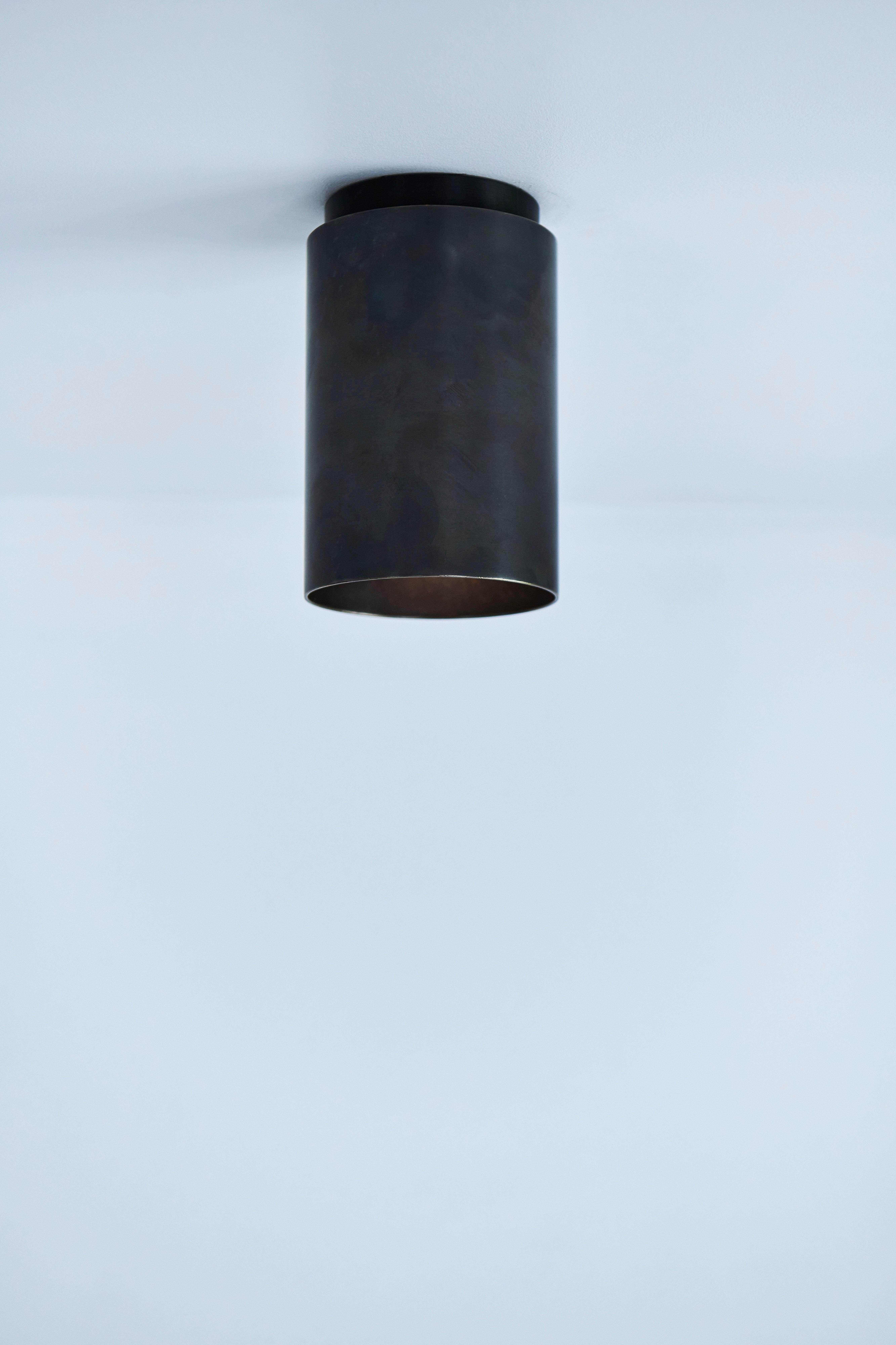 Contemporary Mott St Spot Light, Noir Blackened Brass, by DUNLIN For Sale