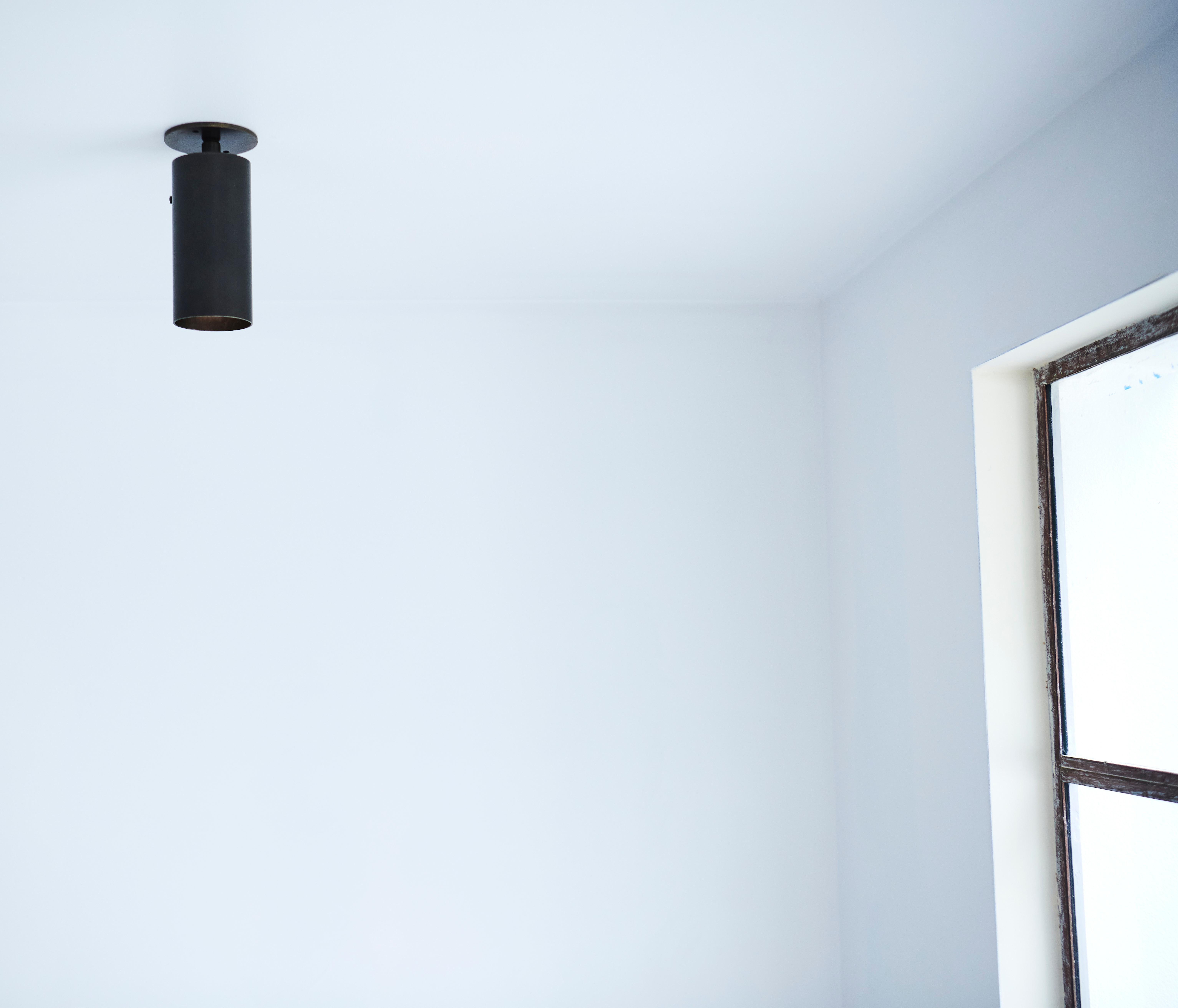XXIe siècle et contemporain Lampe à suspension Spruce, Noir en laiton noirci par DUNLIN en vente