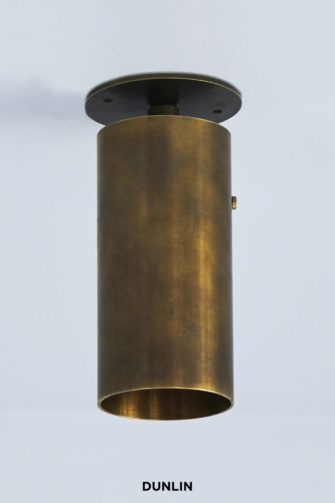 Australian Dunlin Spruce St Spot Light, Tarnished Raw Brass For Sale