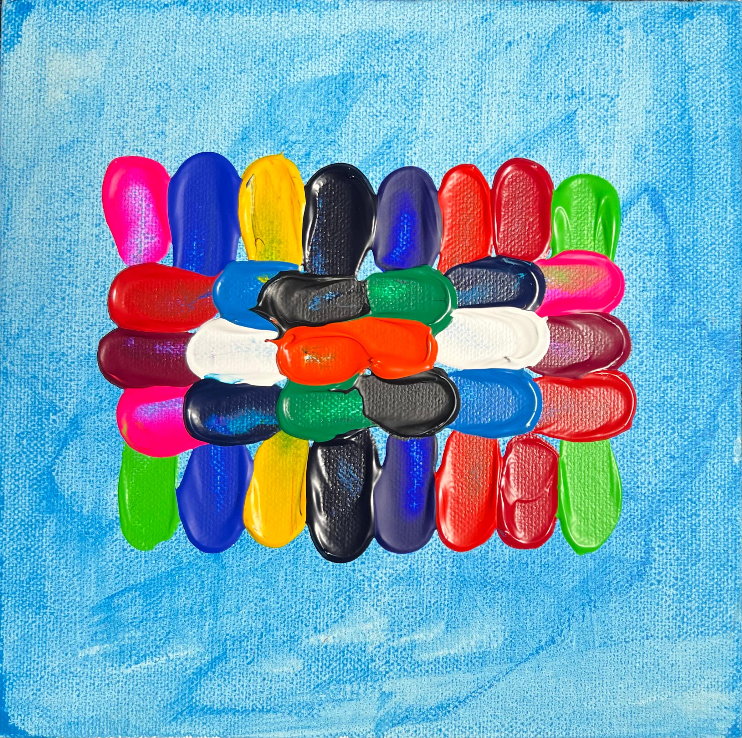 Abstract Painting di Dunmade Ayegbayo - Ci sono tante strade che portano alla pace - XXI secolo, contemporaneo, astratto