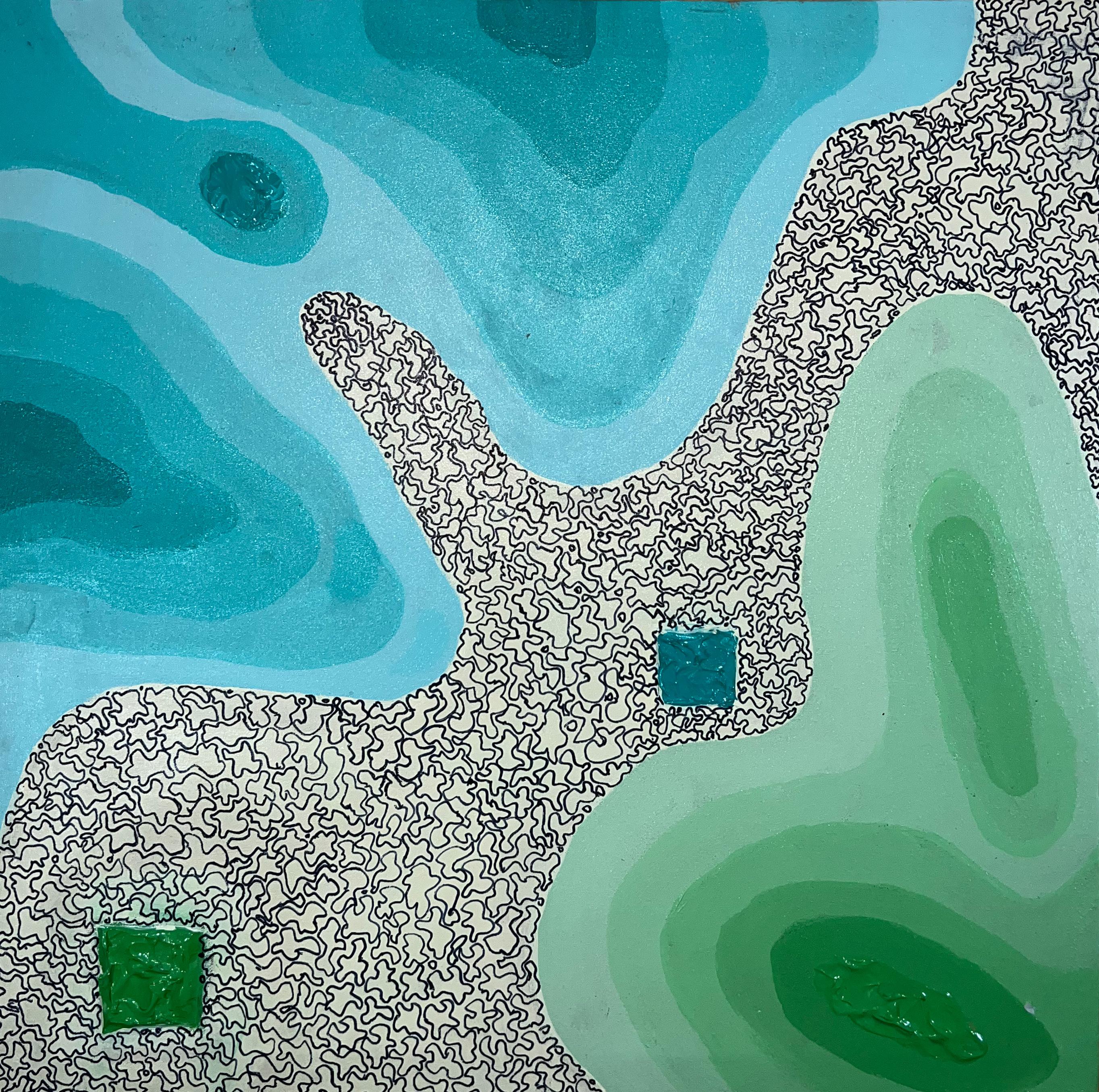 Due tipi di vita 1 - 21° secolo, Contemporaneo, Pittura astratta, Acrilico