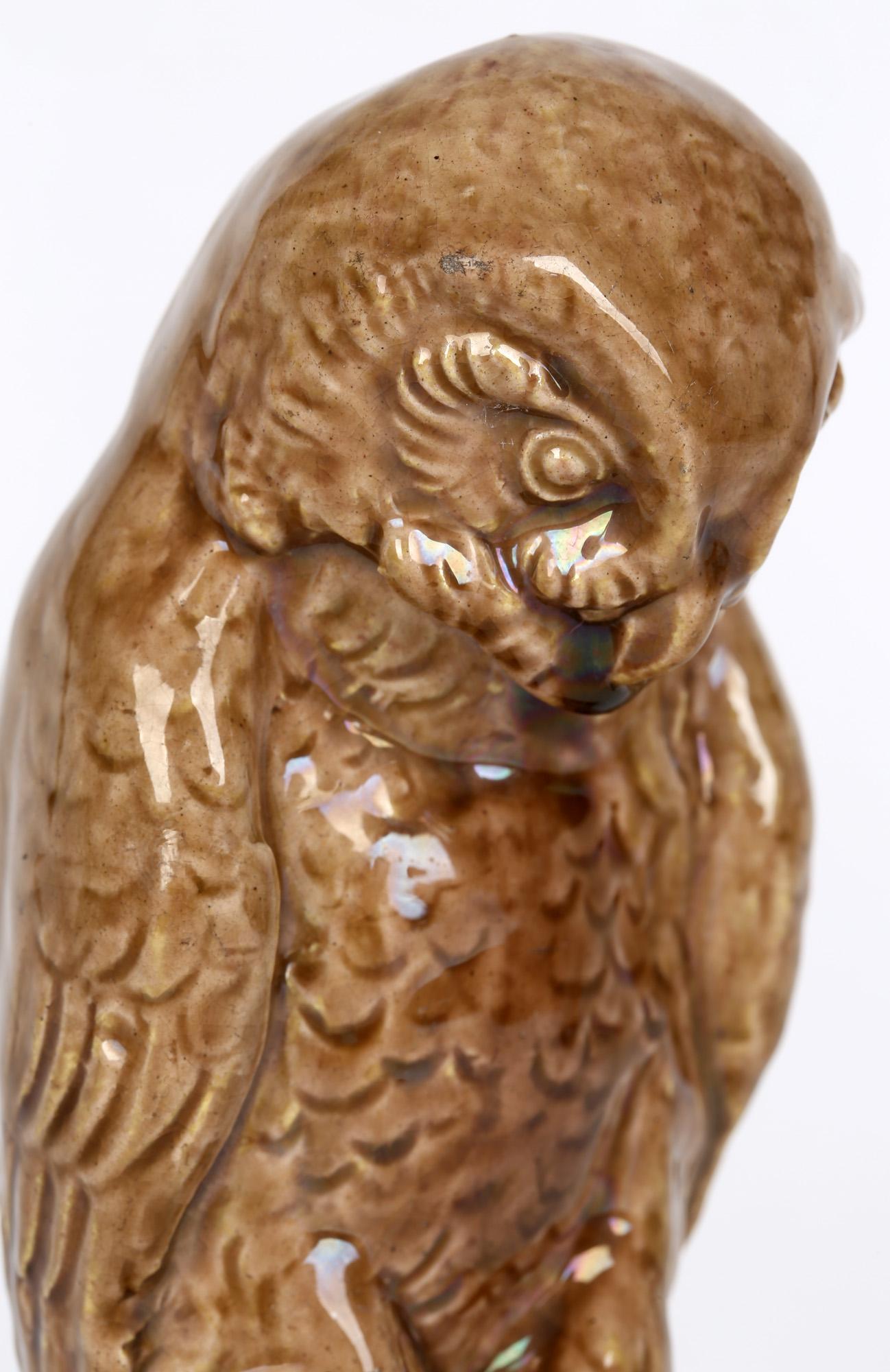 Dunmore Attributed Arts & Crafts Pottery Owl Figure 6