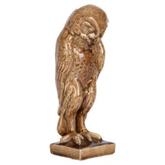 Dunmore zugeschriebene Eulenfigur aus Keramik, Arts & Crafts