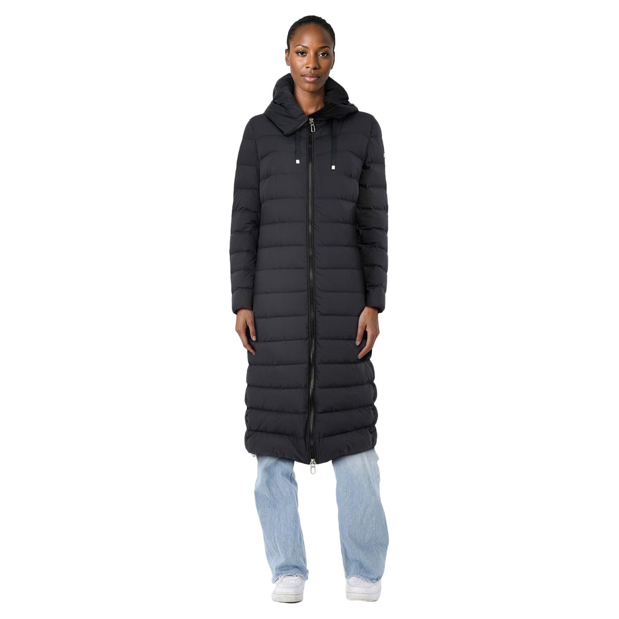 Duno Black Down Puffy Long Coat Size XL