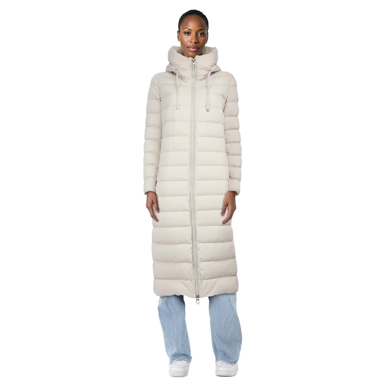 Duno Ecru Down Filled Puffer Long Coat Size XL