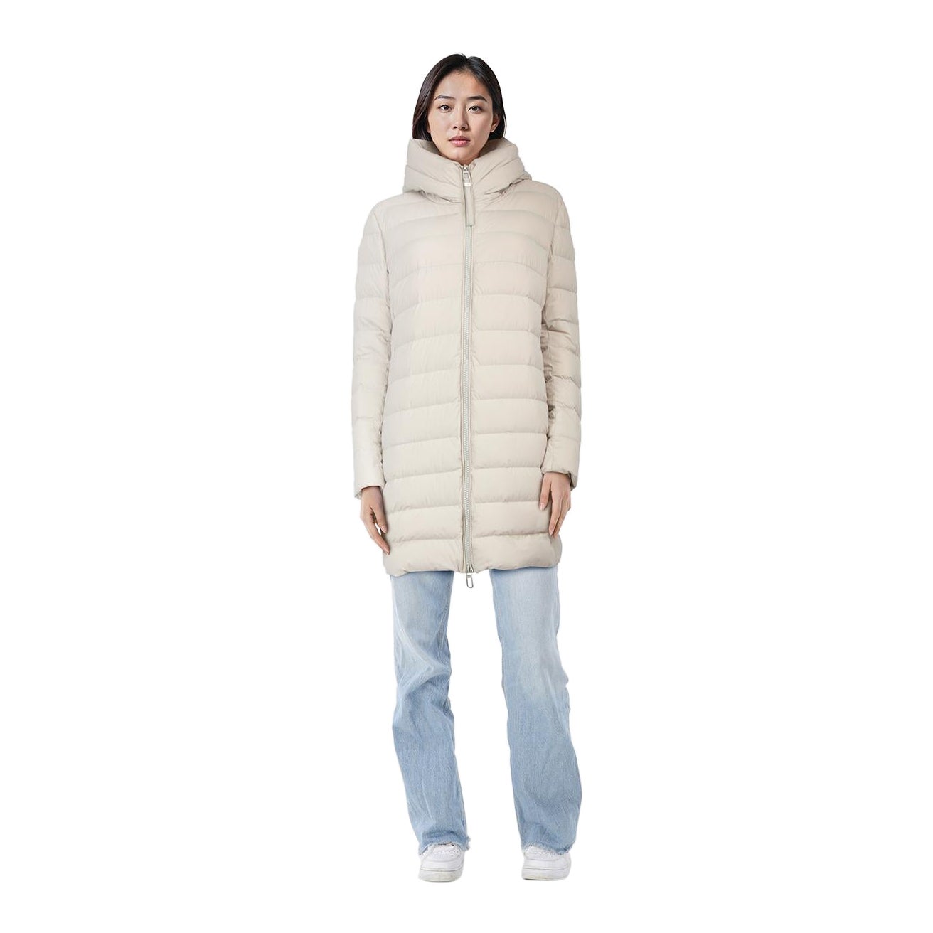 Duno Ecru Mid Length Puffy Coat Size XL