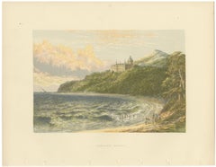 Dunrobin Castle, Sutherland, Antique Morris Woodblock Print, circa 1870