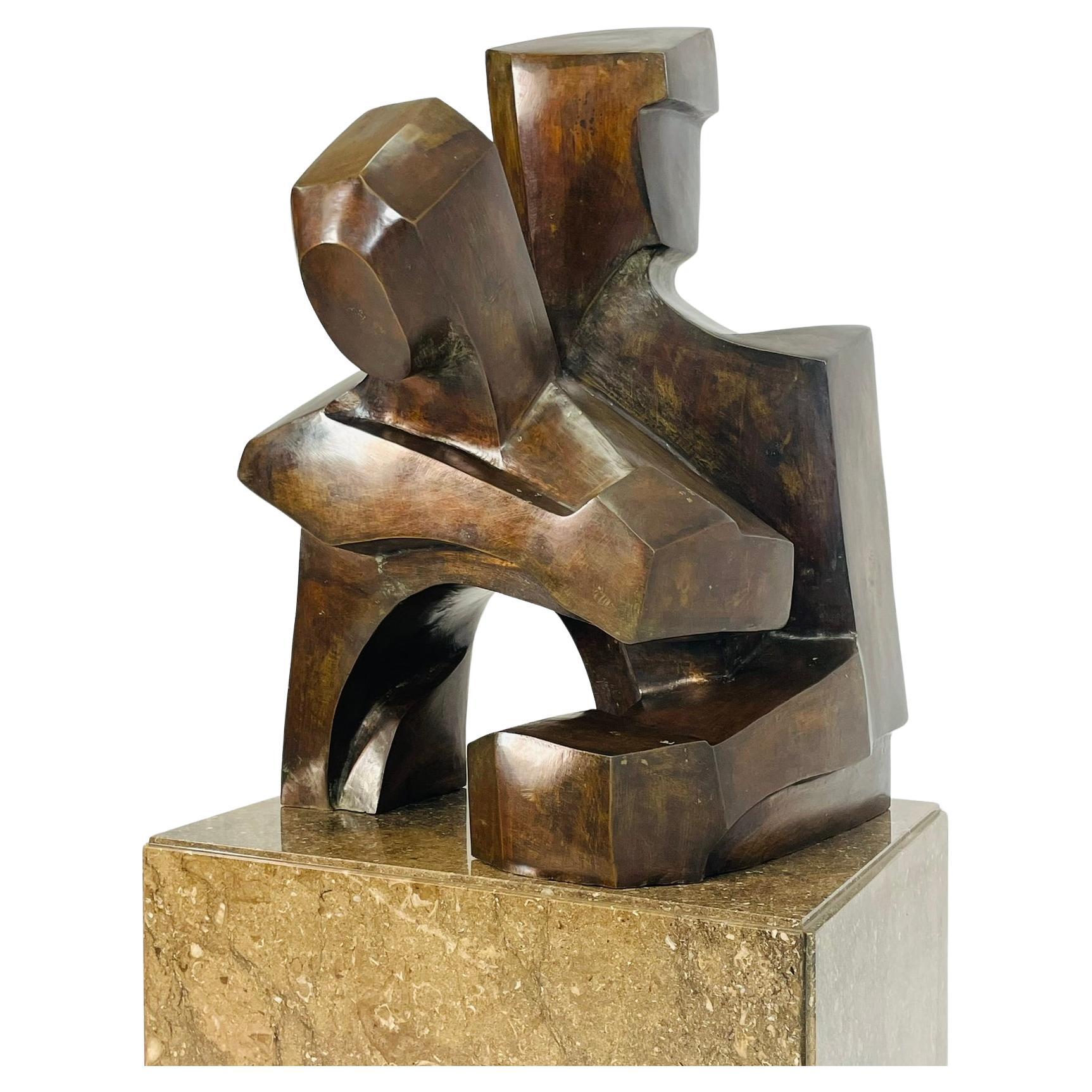 "Duo" Scultura in bronzo a prova d
artista di Victor Salmones, Messico, 1983