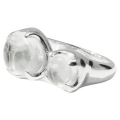 Duo Beam Ring aus 925er Sterling Silber und klarem A. Stone von CLED