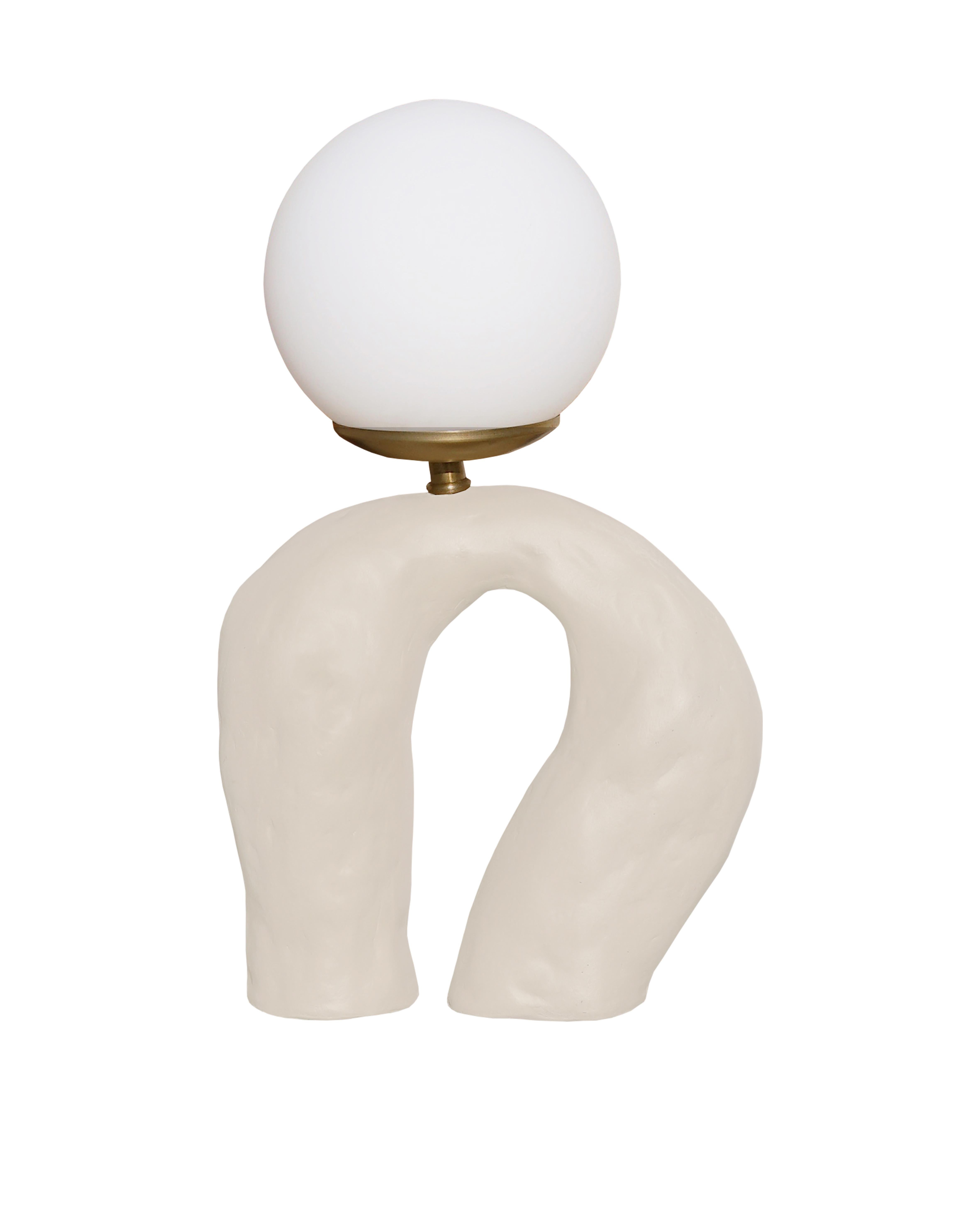 Turkish Duo Beige Table Lamp by Tuğçe Geyik For Sale