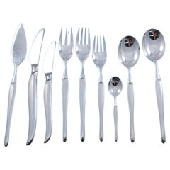Duo by Christofle Silverplate Flatware Service for 12 Set 116 pieces Dinner