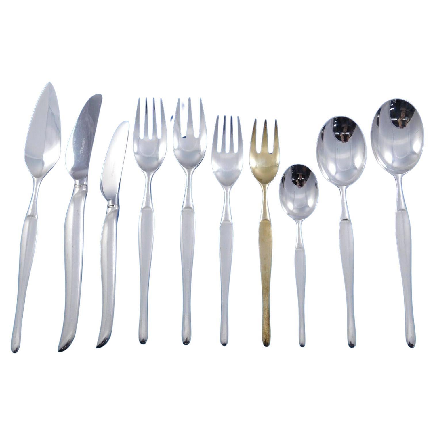 Duo by Christofle Silverplate Flatware Service Set 119 pieces Dinner Modern