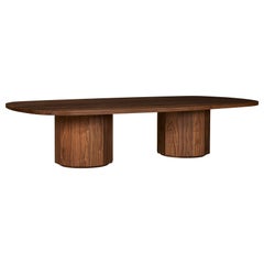 Duo Coffee Table - Modern Memphis and Brutalist handcrafted solid Walnut table