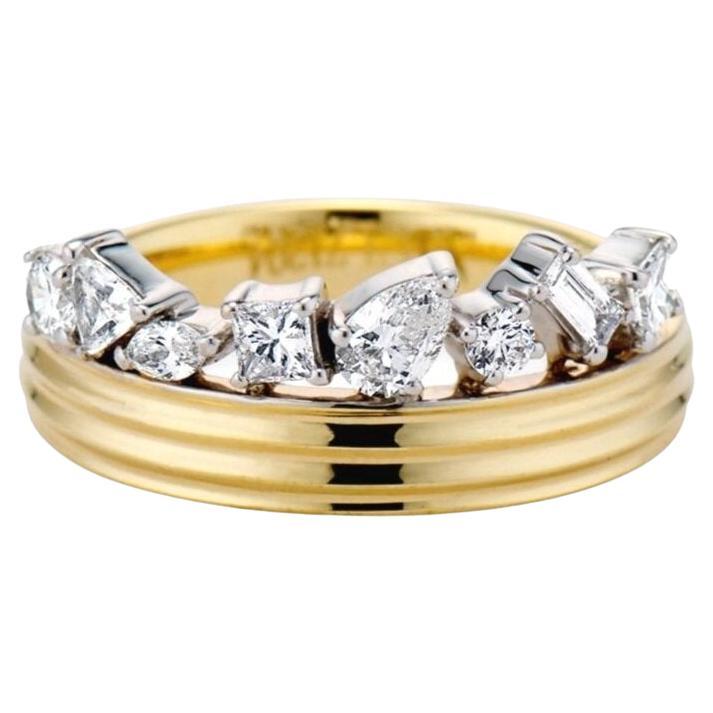 Duo Column Crown Ring For Sale