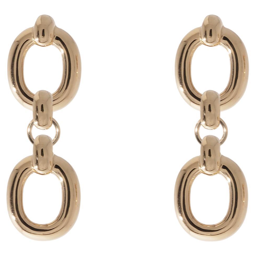 Pendientes Duo Core Loop de plata de ley 925 y piedra Clear Air de CLED en venta