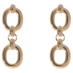 Duo Core Loop Earrings in 925 Sterling Silver & Clear Air Stone by CLED
