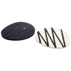 Duo Cutting Boards and Serving Plates Stone Resin Contemporary Style