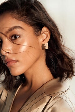 Duo Emerald Column Earrings