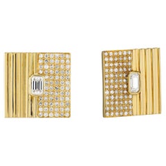 Duo Emerald Column Earrings