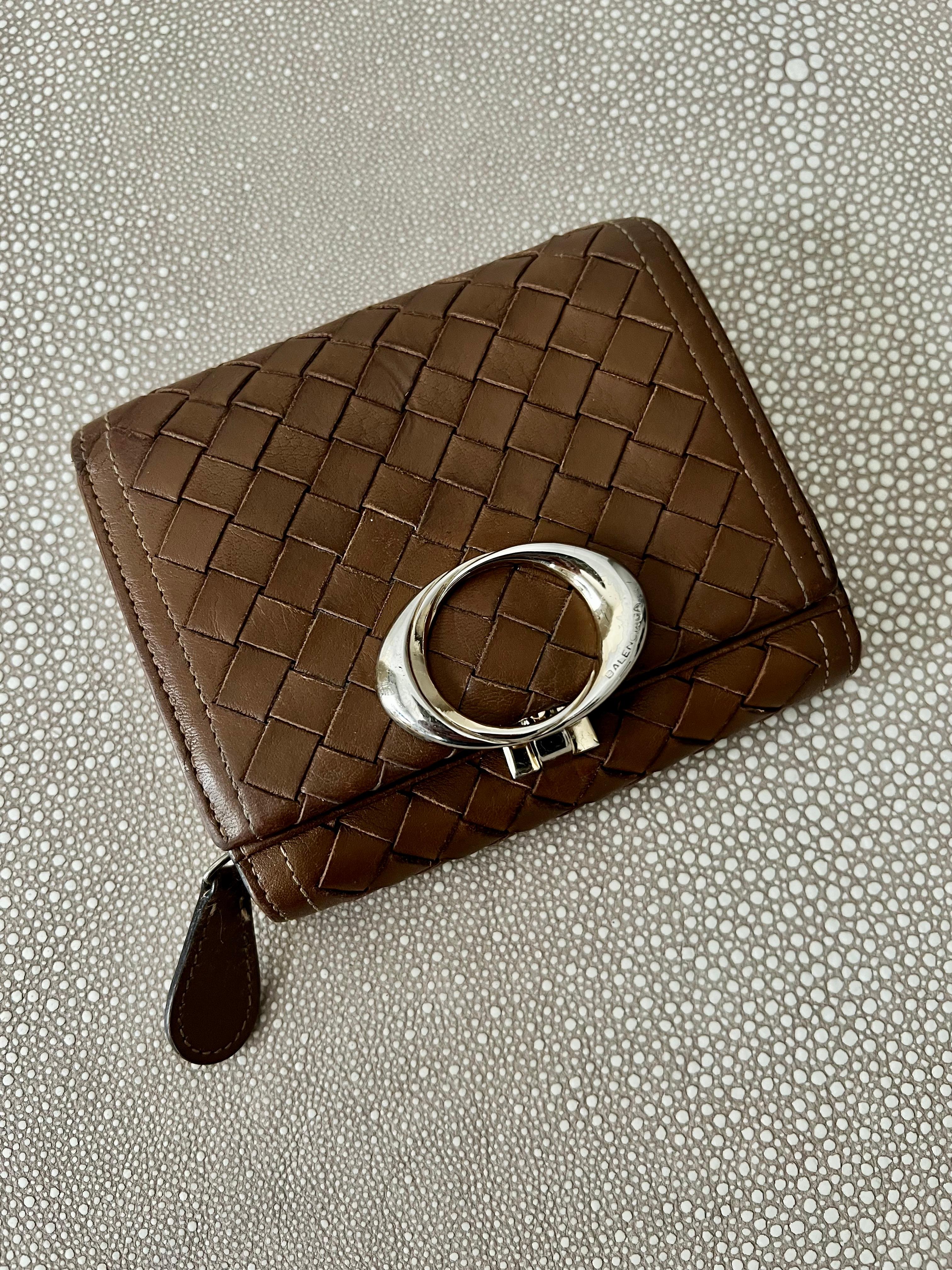Duo Fold Balenciaga Wallet With Brass Closure For Sale 3
