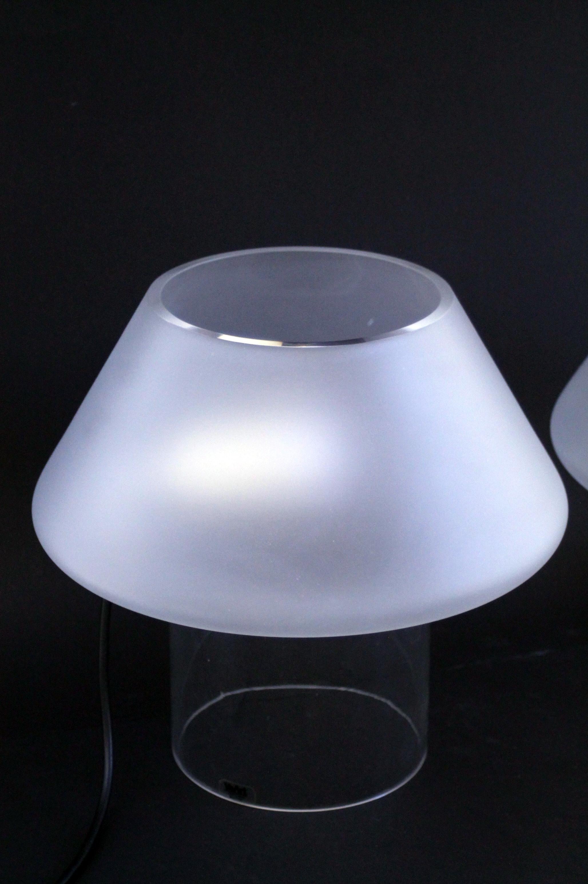 SET  Guido Rosati pour VeArt Murano  Lampes de table modernes du milieu du siècle 1976 5