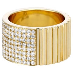 Duo Half Column/Pave Ring