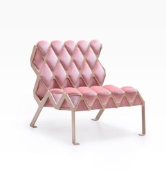 Silla DUO Matrice artesanal de acero y terciopelo de Parma by Tawla