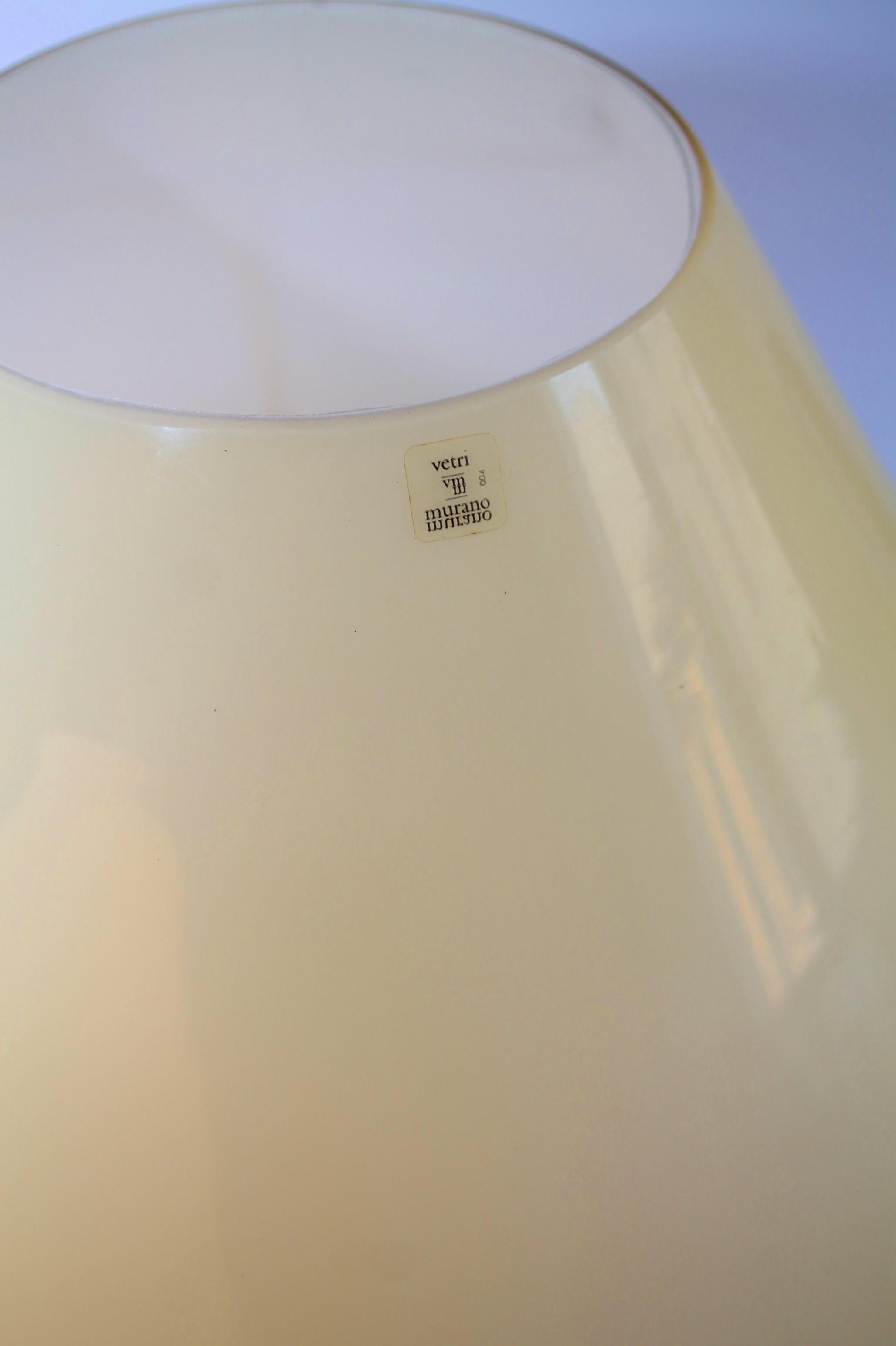 DUO - Mid-Century Murano (43hx38d cm) Vetreria Lag S.R.L (VM004) opaline glass. For Sale 6