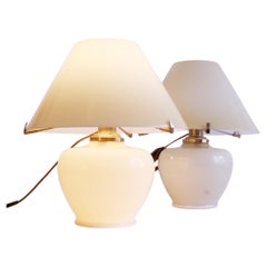 DUO - Mid-Century Murano (43hx38d cm) Vetreria Lag S.R.L (VM004) opaline glass.