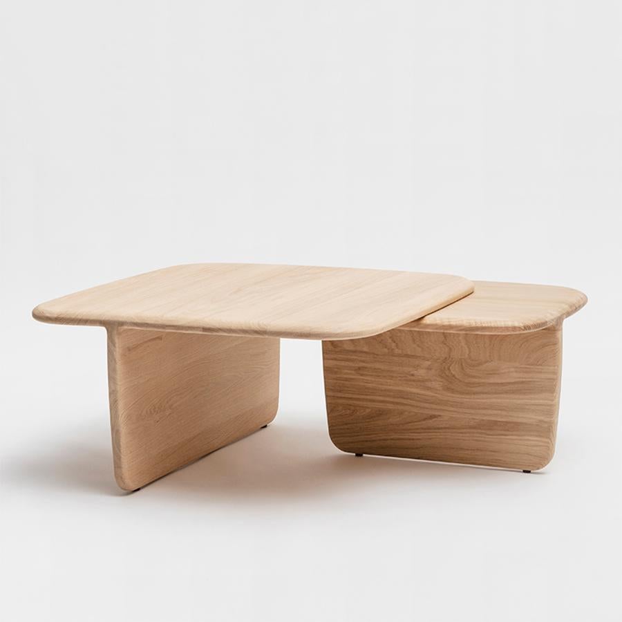 Duo Oak Couchtisch (Handgefertigt) im Angebot