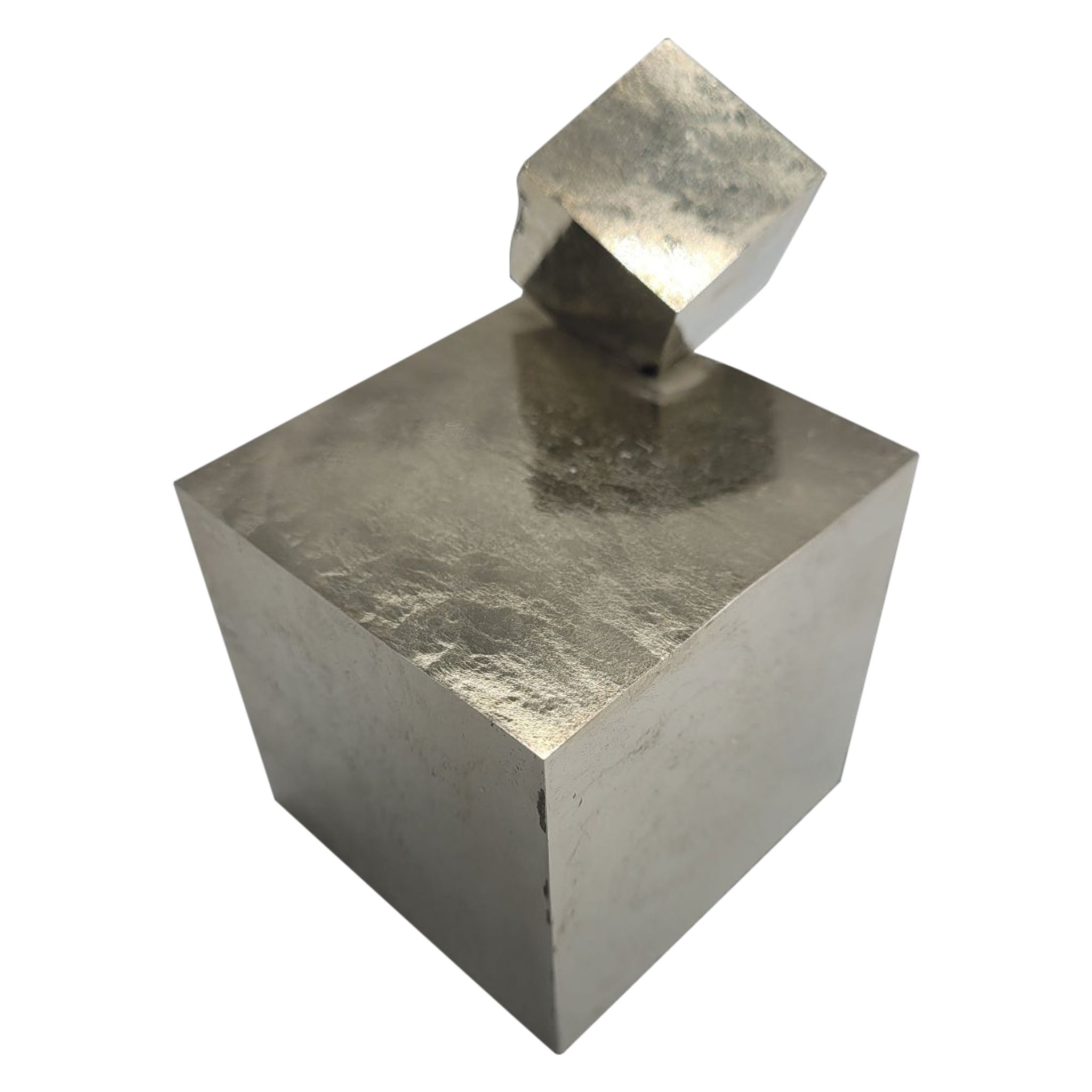 Duo aus kubischen Pyriten aus Spanien, Navajun. Ungewöhnlich perfekter Würfel im Angebot