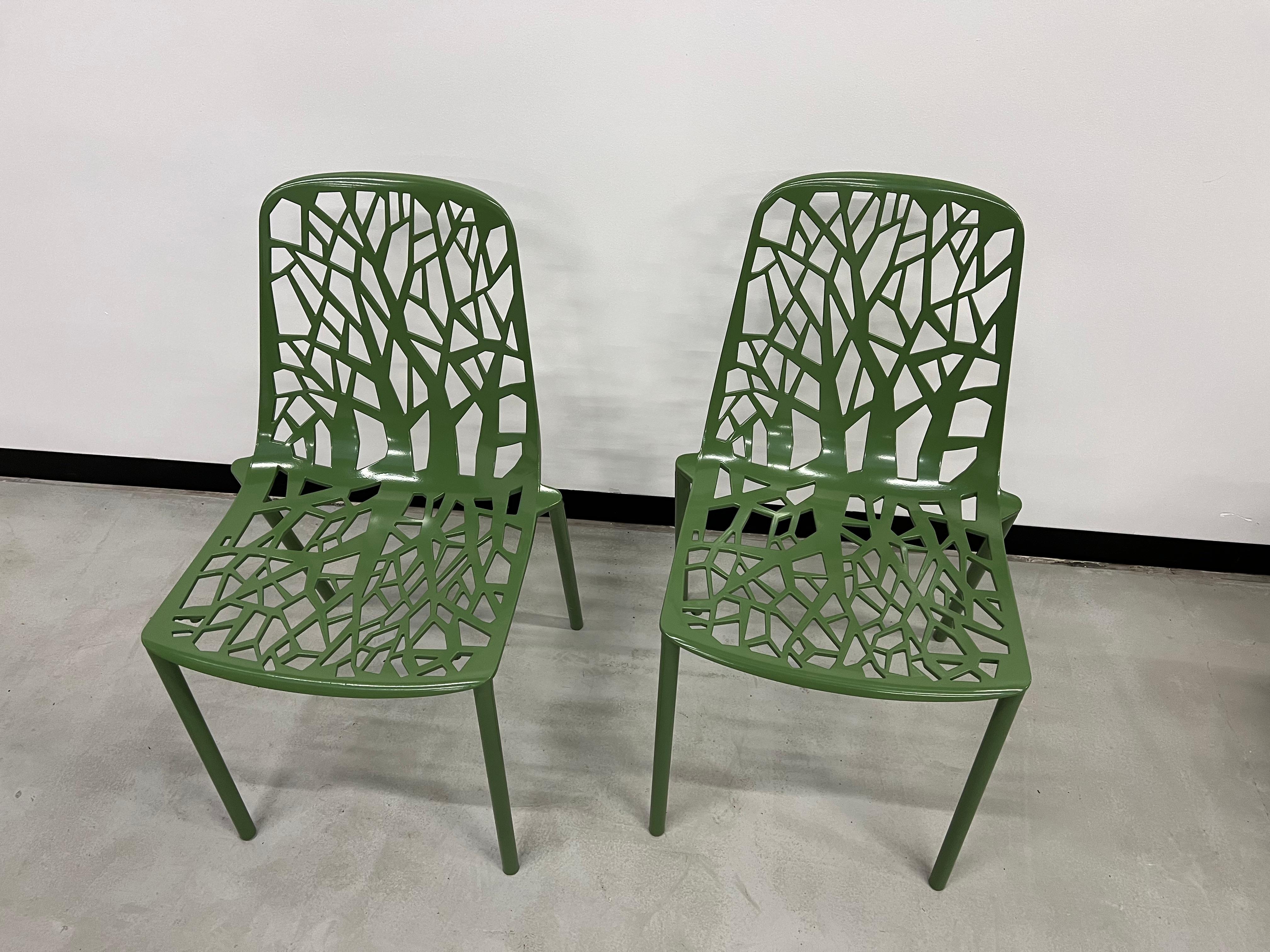 Modern Duo of Fast Forest chairs For Sale