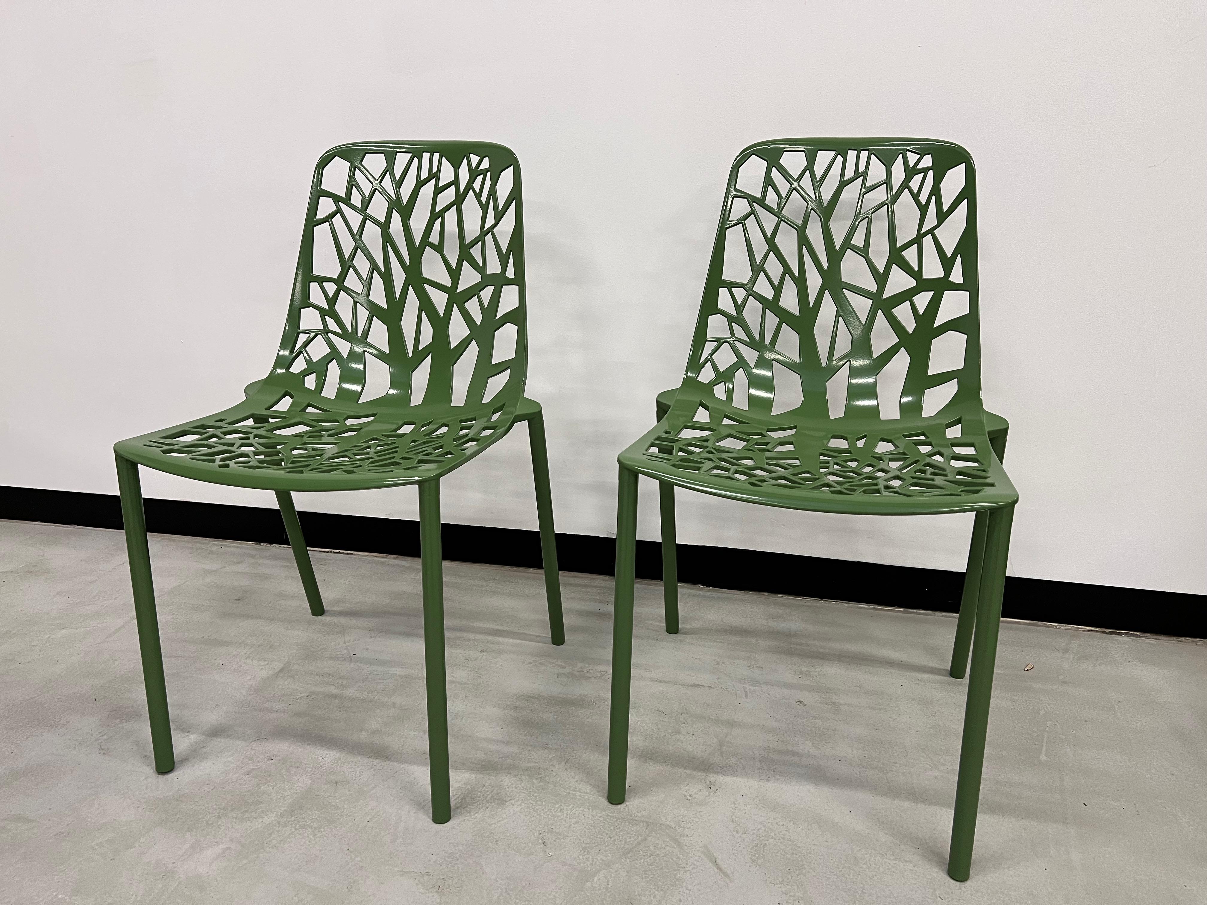 Italian Duo of Fast Forest chairs For Sale