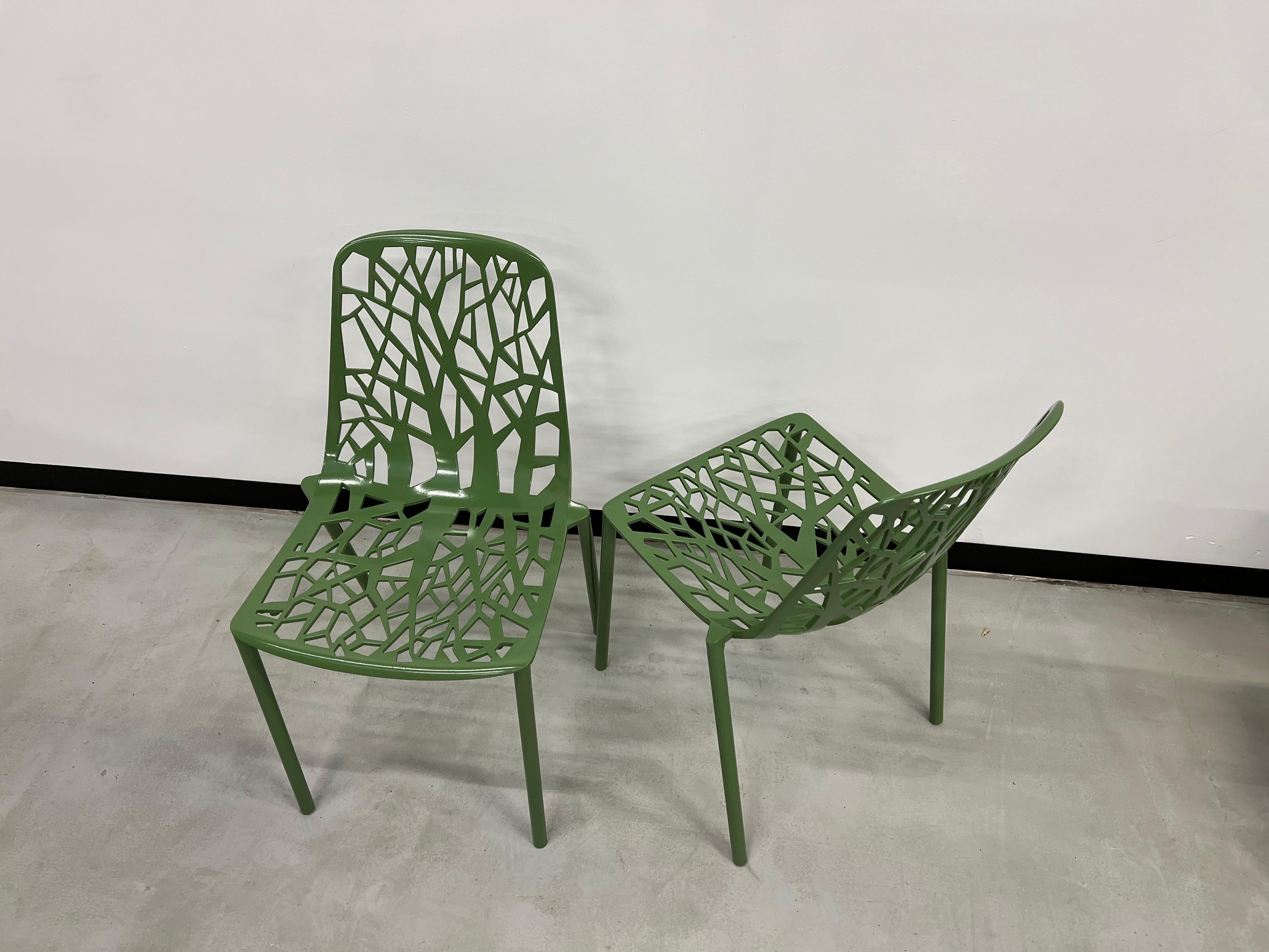 Aluminum Duo of Fast Forest chairs For Sale