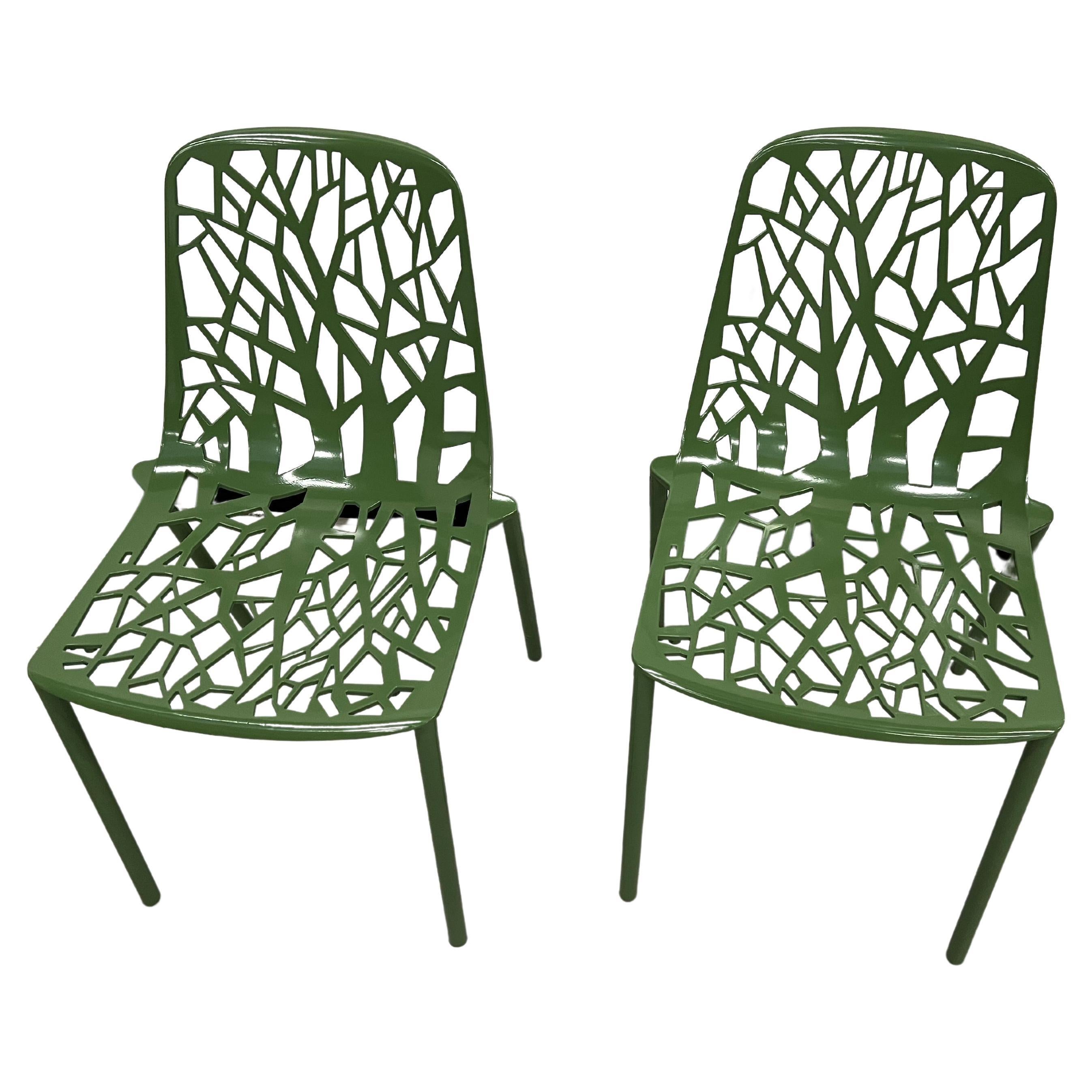 Duo of Fast Forest chairs For Sale