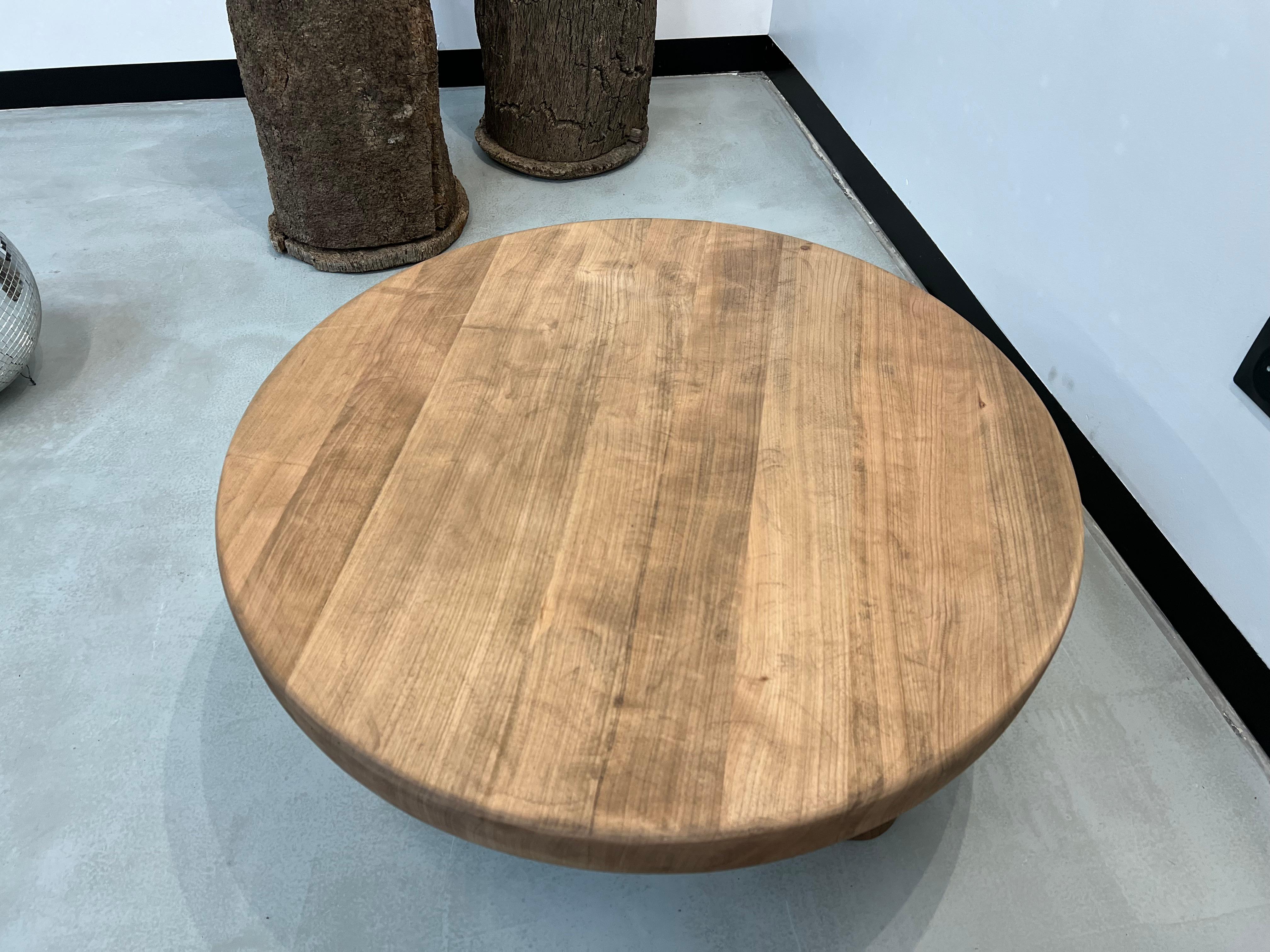 Duo of mid century circular coffee tables 3