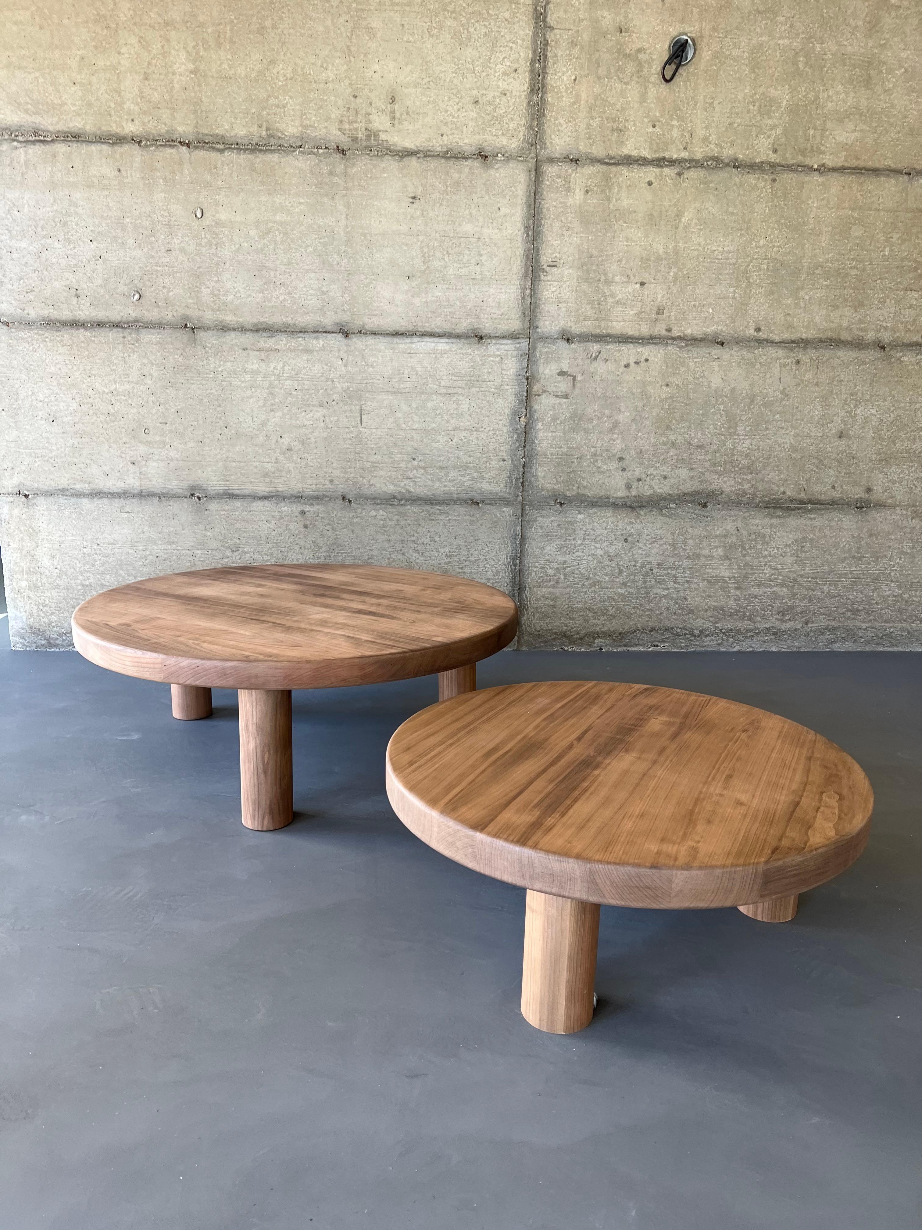 Duo of Mid-Century Style Coffee Tables in Solid Cherry Wood 3